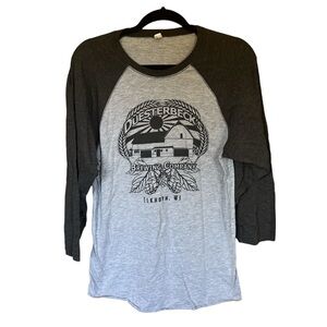 Duesterbeck Brewing Company Gray and Black Raglan Top
